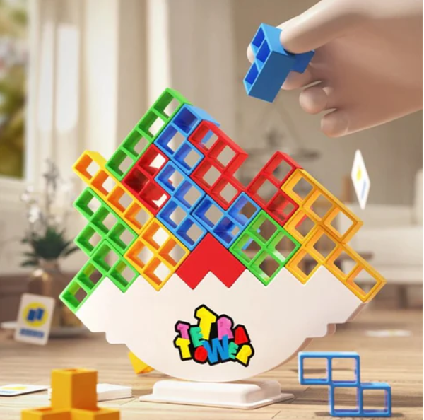 KIT JOGO TETRA TOWER COM 16 BLOCOS + (16 BLOCOS DE BRINDE ATÉ 23:59) - JENGA + TETRIS