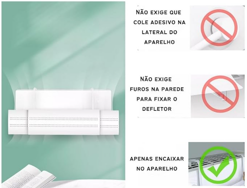 [COMPRE 1 LEVE 2] - KIT 2 DEFLETORES DE AR-CONDICIONADO AJUSTÁVEIS - [PROMOÇÃO LIMITADA]