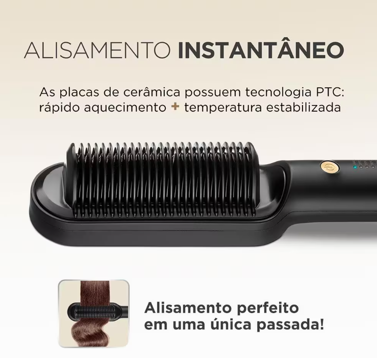 Kit Escova AlisaTech™ Premium Black 5 EM 1 - (PROMOÇÃO LIMITADA ATÉ 23:59)