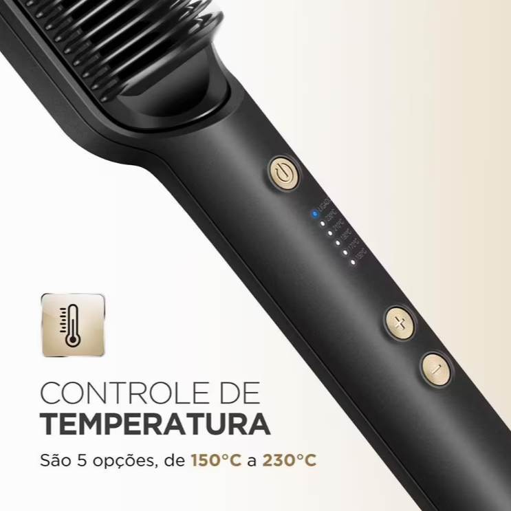 Kit Escova AlisaTech™ Premium Black 5 EM 1 - (PROMOÇÃO LIMITADA ATÉ 23:59)