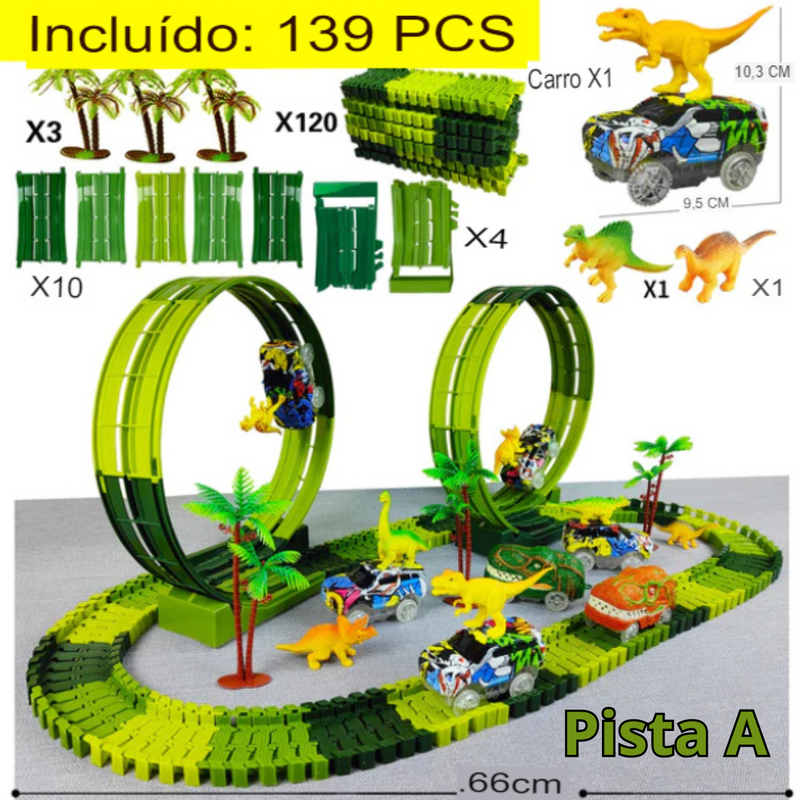 Mega Pista de Dinossauros™ - KIT PISTA DE DINOSSAUROS (COM BRINDE PARA OS 100 PRIMEIROS)