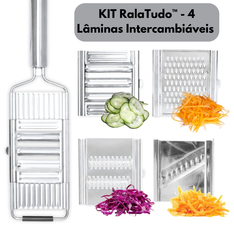 [KIT 4 em 1] - Kit RalaTudo™ Multiuso + 4 lâminas + BRINDE EXCLUSIVO