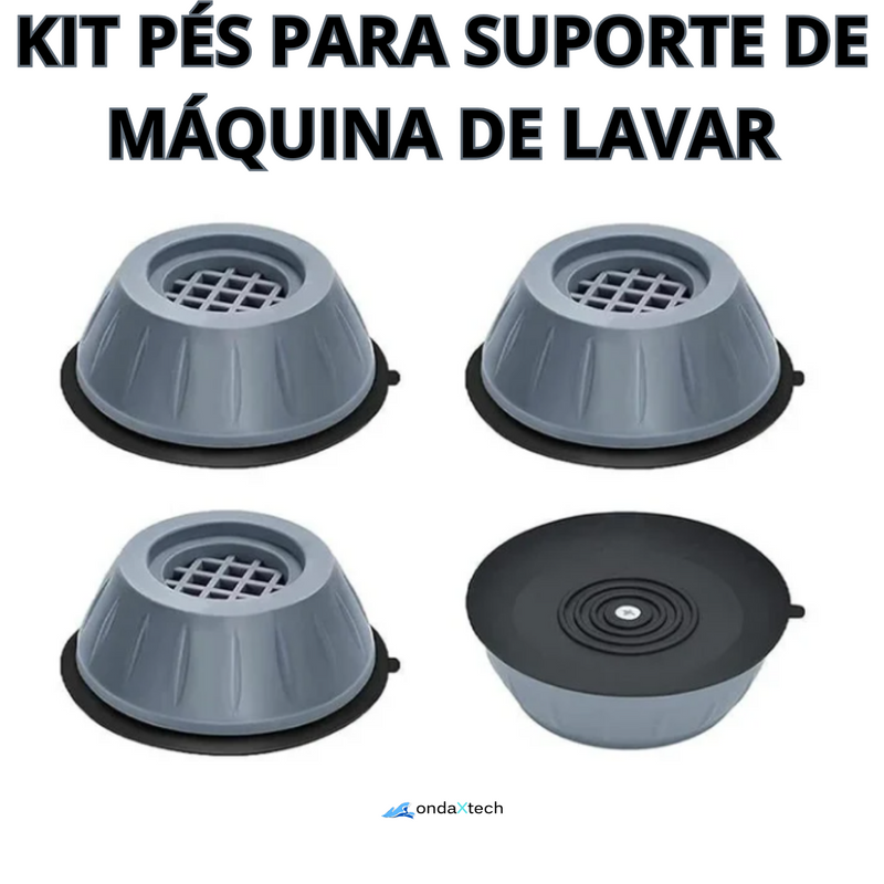 [Kit 4 em 1] - Pés de Suporte para Máquina de Lavar - (PROMOÇÃO LIMITADA ATÉ 23:59)